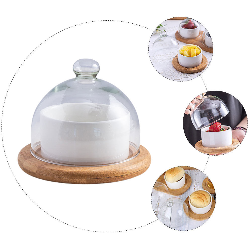 Keramik-Salatschüssel-Set mit  – Plastic Dome Clear Bewertung und Preis