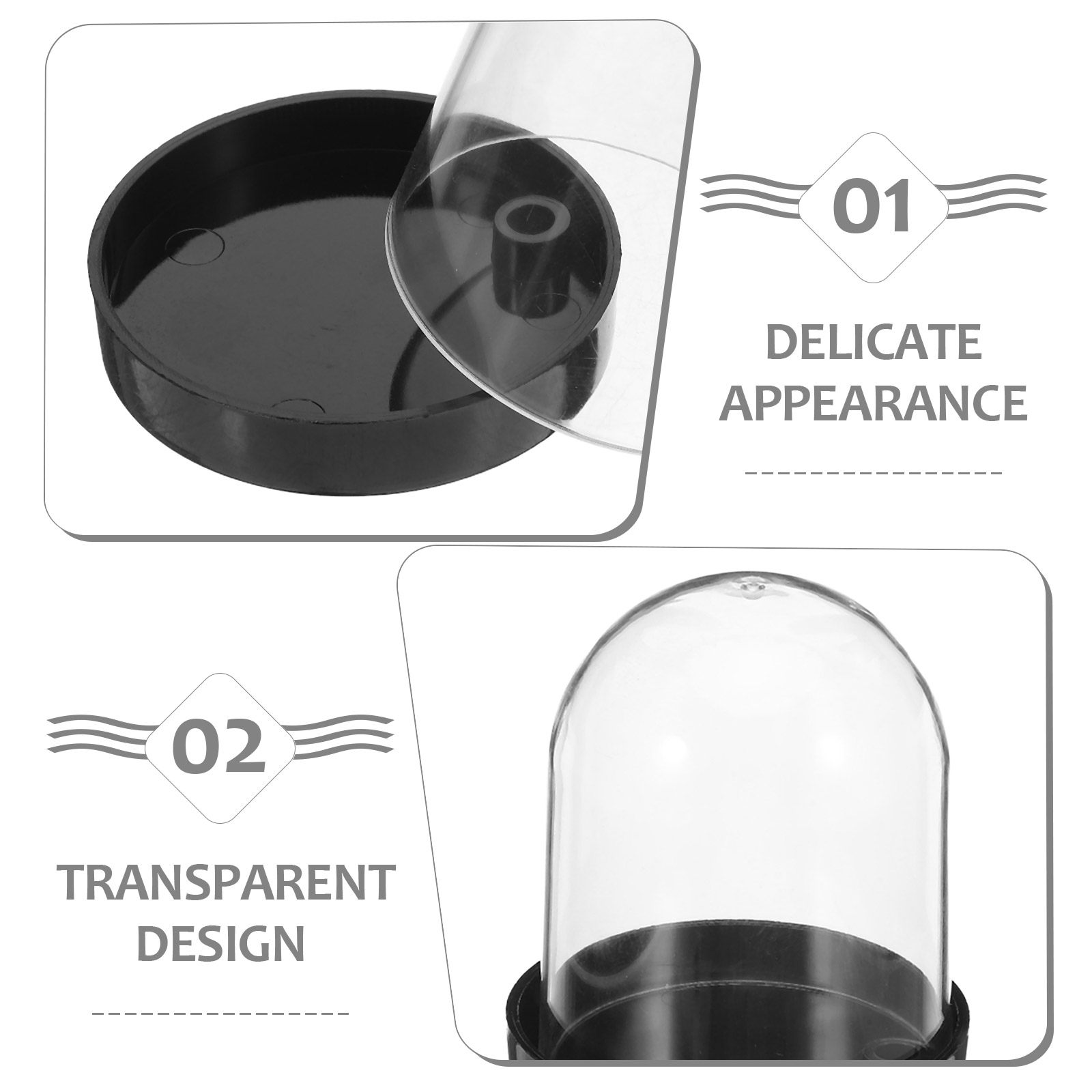 4 Stück Klare Mikro-Landschaft – Plastic Dome Clear Bewertung und Preis